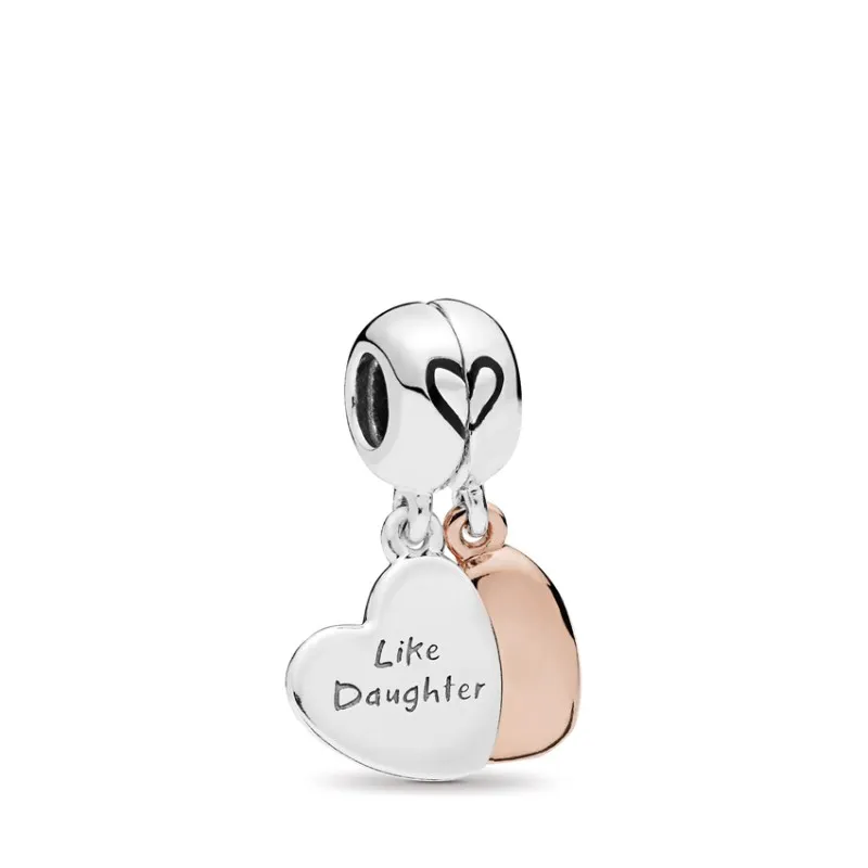 Charm Colgante en PLata de Ley y Rose Amor Madre e Hija 787783en16
