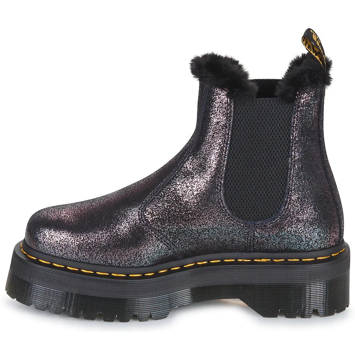 Dr. Martens 2976 Quad Fur Lined Distressed Metallic