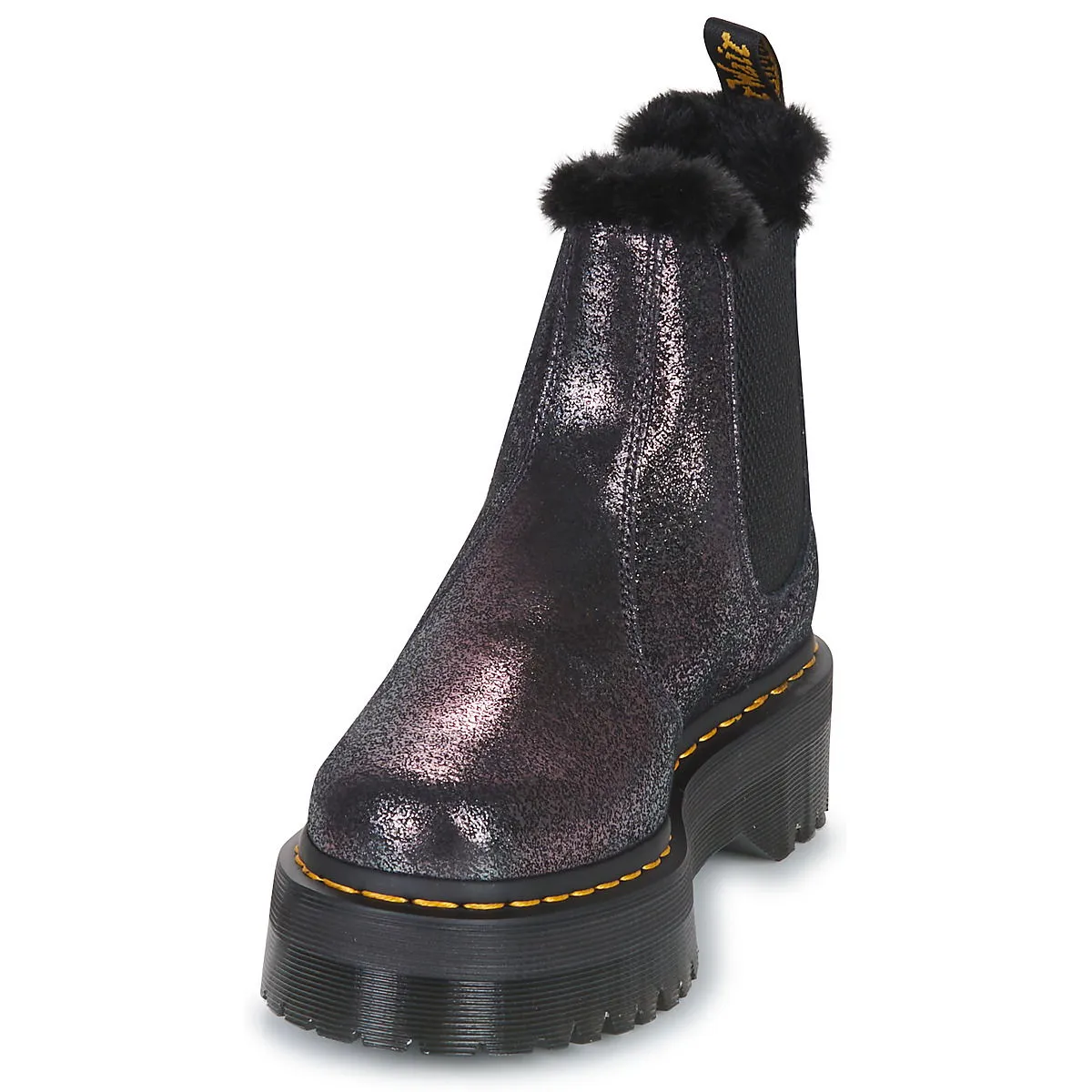 Dr. Martens 2976 Quad Fur Lined Distressed Metallic