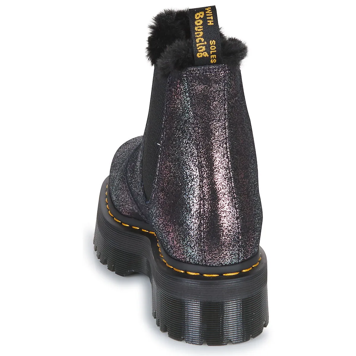 Dr. Martens 2976 Quad Fur Lined Distressed Metallic