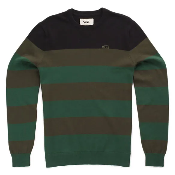 Jersey Suéter Niño Vans Ref. VN-0 XOFBLK Sylmar bandas verdes y gris